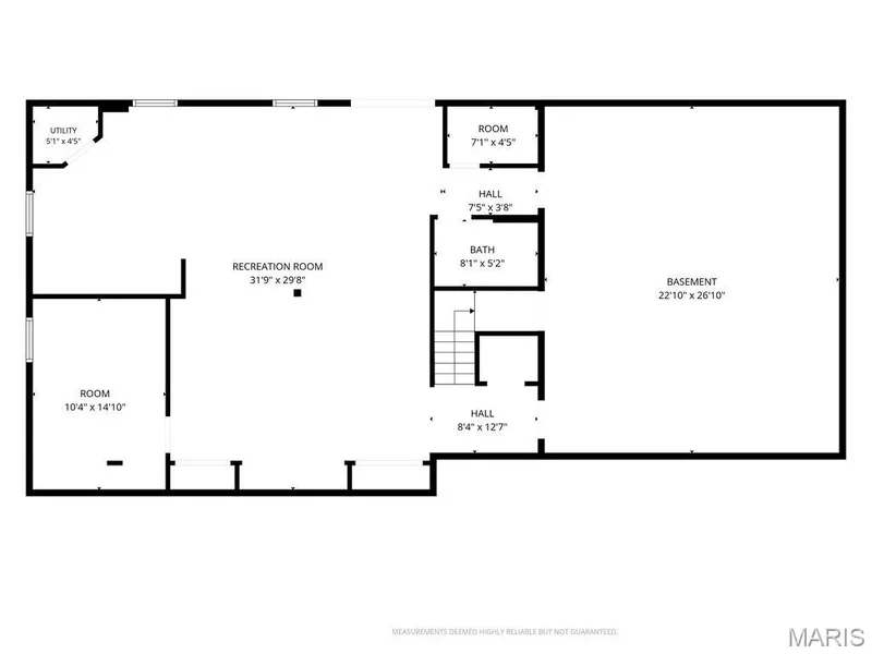 Floor Plan for the Walk-out Basement — 2 Patrick Lane, Defiance, MO 63341