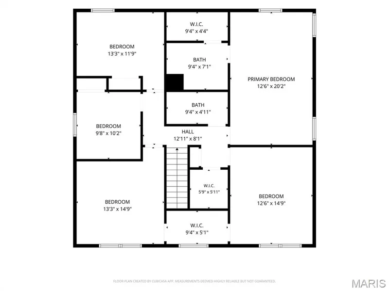 Upper Level Floor Plan — 1372 White Road, Chesterfield, MO 63017