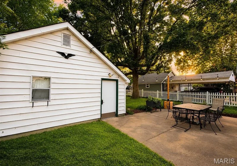 garage and patio in backyard — 1029 Jackson Street, St Charles, MO 63301