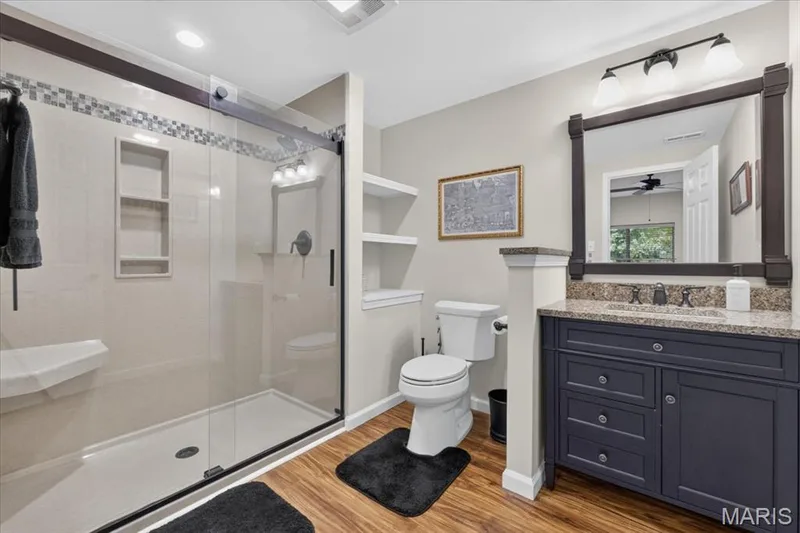 Lower level full bathroom — 1307 Homestead Heights Drive, Wildwood, MO 63005