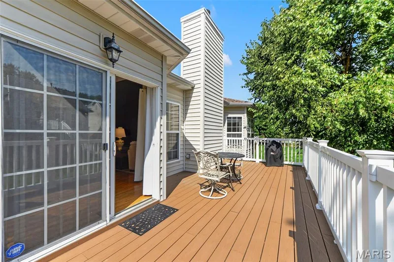 Good Size Composite Deck with Vinyl Railing — 18 Eagle Bluff Lane, St Charles, MO 63303