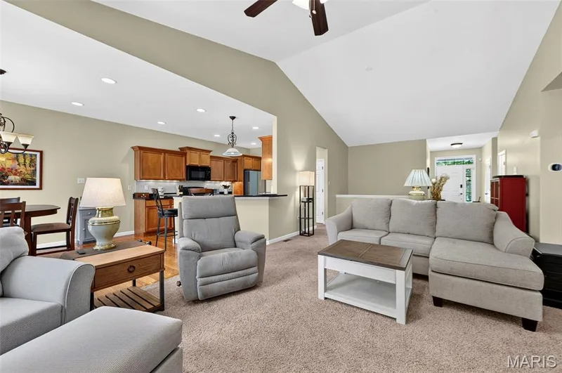 Another view of Vaulted GreatRm, 9ft Ceiling in rest of home. — 18 Eagle Bluff Lane, St Charles, MO 63303