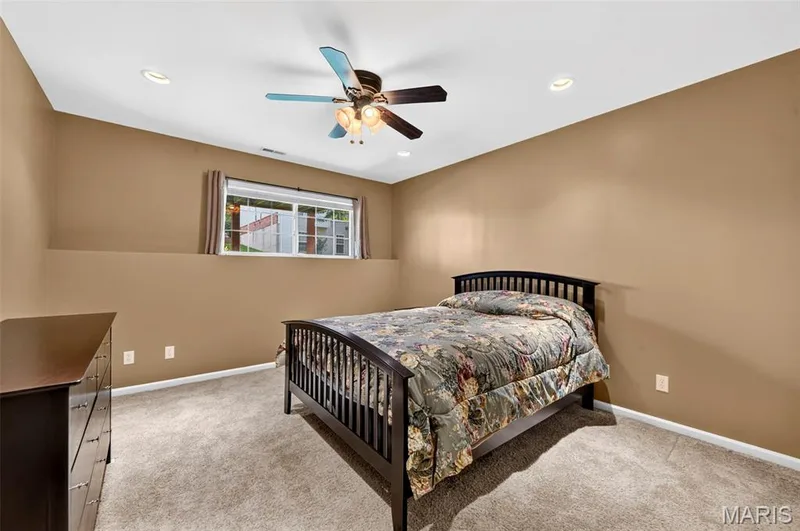 Bedroom #3 with Recessed Lights & Ceiling Fan — 18 Eagle Bluff Lane, St Charles, MO 63303