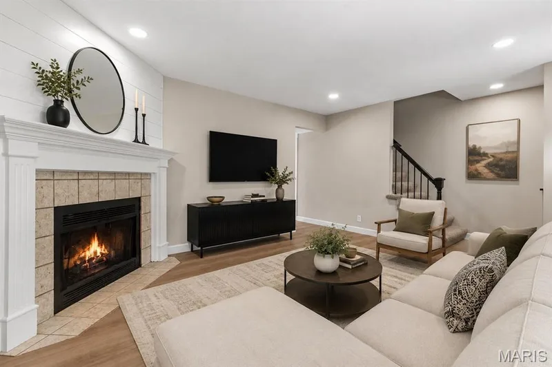 Living room virtually staged view 2 — 39 Park Charles Boulevard S #D, St Peters, MO 63376