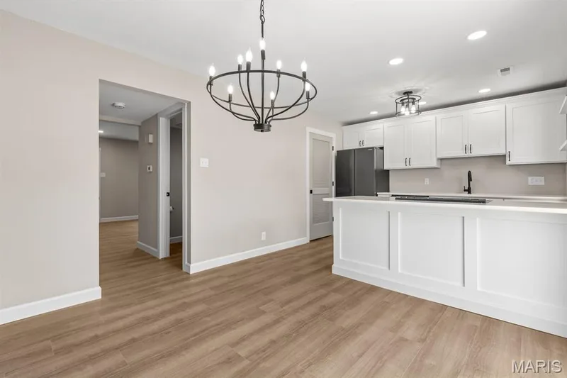 Kitchen features new cabinetry,Quartz counter,sink,faucet,lighting,flooring,updated appliances — 39 Park Charles Boulevard S #D, St Peters, MO 63376