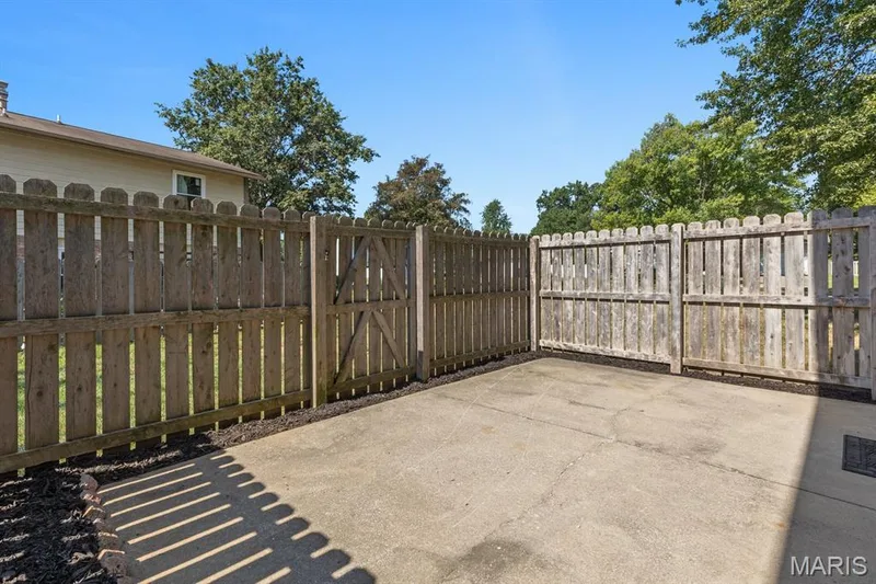 Large privacy fenced patio — 39 Park Charles Boulevard S #D, St Peters, MO 63376