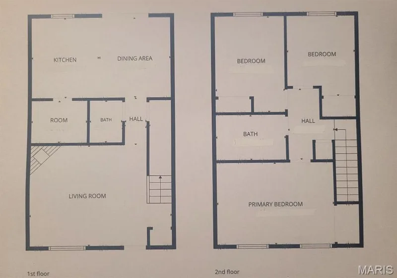 Floor Plan of Main & Upper levels — 39 Park Charles Boulevard S #D, St Peters, MO 63376