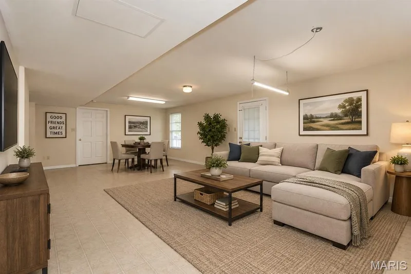 Lower level rec room with walk out to patio — 17027 Old Hollow Drive, Wildwood, MO 63040