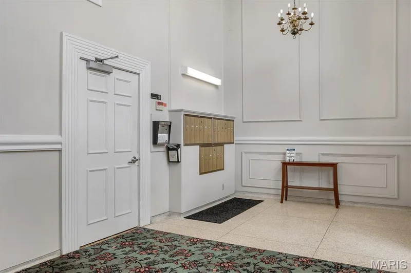 Secured building lobby entrance with mailboxes — 2335 Manor Grove Drive #10, Chesterfield, MO 63017