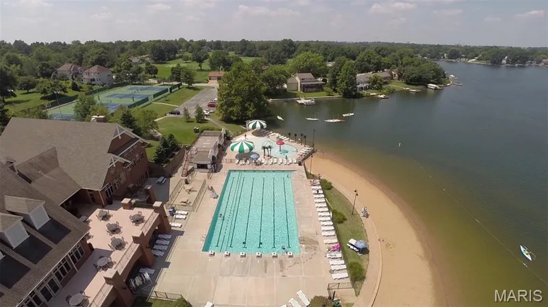 Aerial view of beach — 72 Champagne Drive, Lake St. Louis, MO 63367