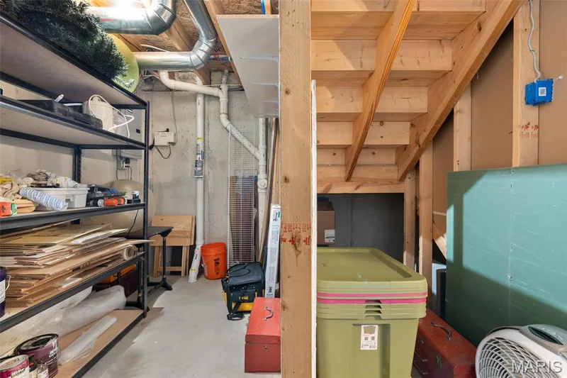Sump pump and storage area — 166 Brushy Brook Drive, O'Fallon, MO 63366