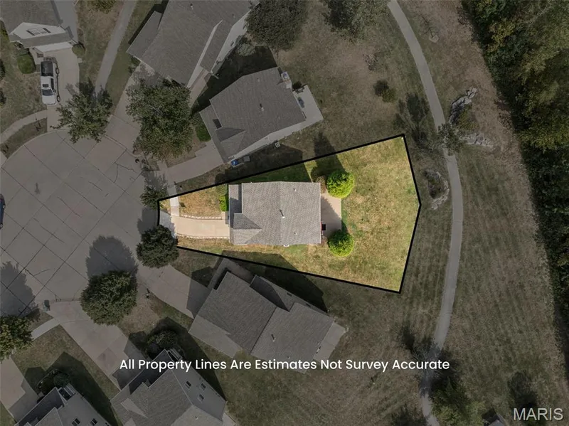 Approximate survey lines — 166 Brushy Brook Drive, O'Fallon, MO 63366