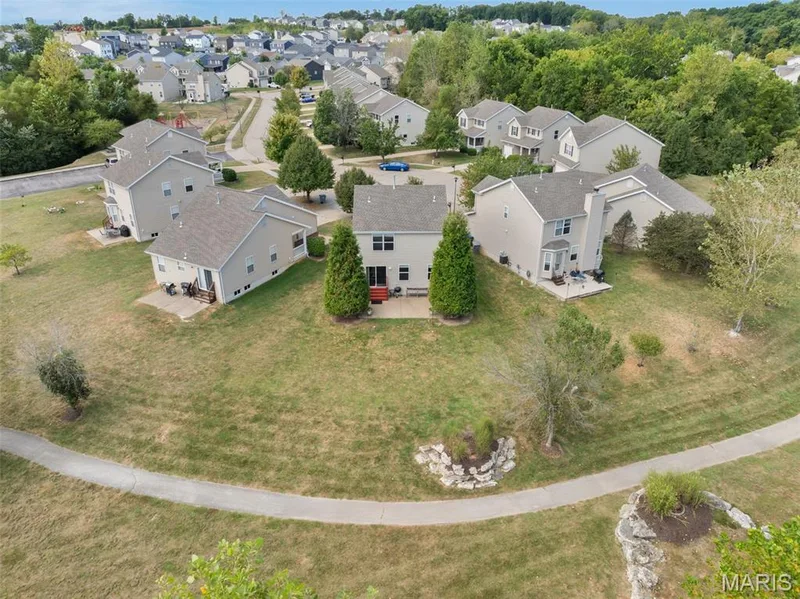 Aerial view of the Neighborhood — 166 Brushy Brook Drive, O'Fallon, MO 63366