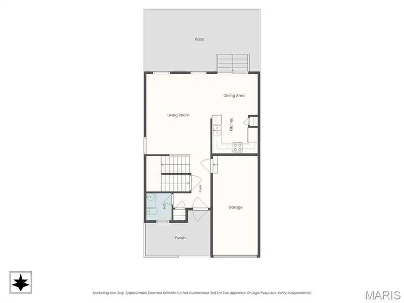 Main level floor plan — 166 Brushy Brook Drive, O'Fallon, MO 63366