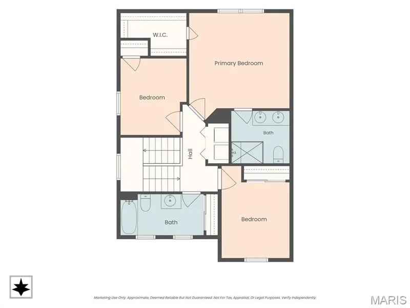 Upper level floor plan — 166 Brushy Brook Drive, O'Fallon, MO 63366