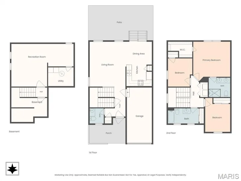Floor plan for all levels — 166 Brushy Brook Drive, O'Fallon, MO 63366