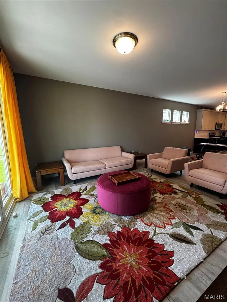 Wood-finish flooring with a neutral wall color, featuring ceiling-mounted lighting — 401 Copperfield Court, St Charles, MO 63301