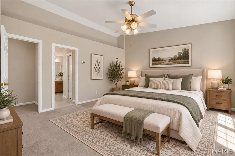 Primary Bedroom/Virtually staged — 5 Revolutionary Way Court, O'Fallon, MO 63366