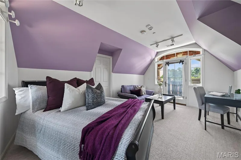 Bedroom in the princess tower with private balcony — 7 Hillside Court, Wentzville, MO 63385