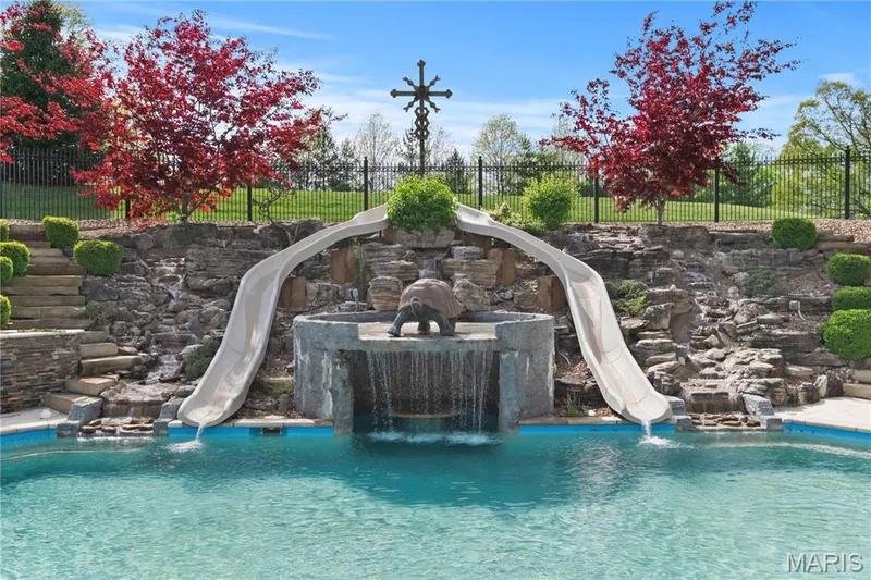 Racing slides, waterfall and grotto — 7 Hillside Court, Wentzville, MO 63385