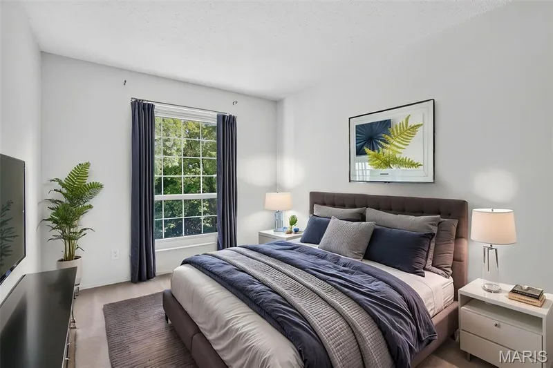 Virtually staged bedroom #2 — 1511 Hampton Hall Drive #18, Chesterfield, MO 63017
