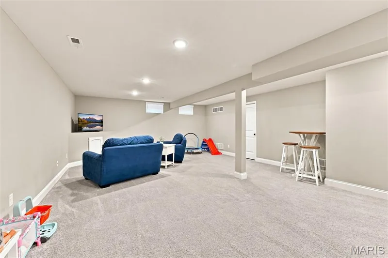 Rec Room plenty of space and lighting — 130 Pomodora Circle, Wentzville, MO 63385