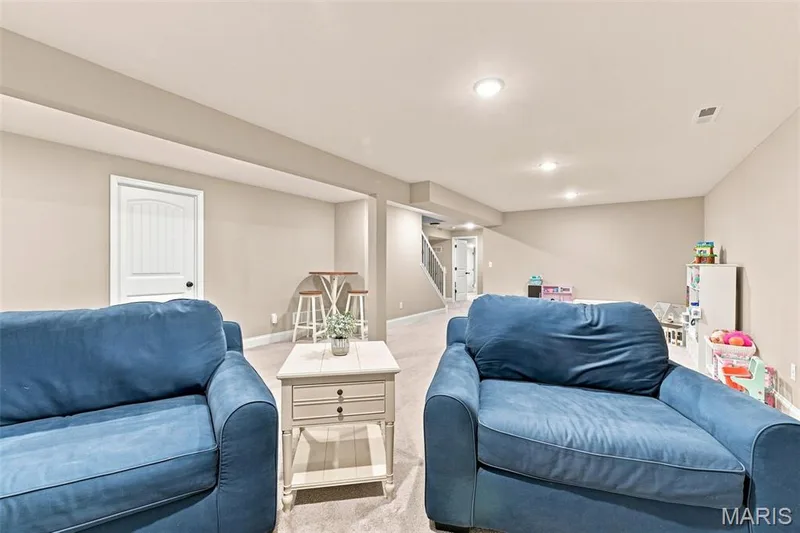 Rec Room / media room spacious for pool table, play area or future bar — 130 Pomodora Circle, Wentzville, MO 63385