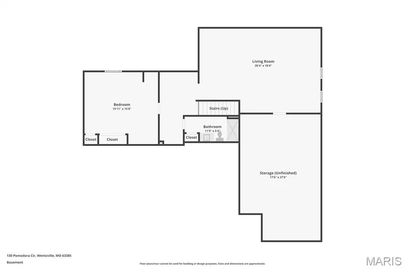 lower level floor plan — 130 Pomodora Circle, Wentzville, MO 63385