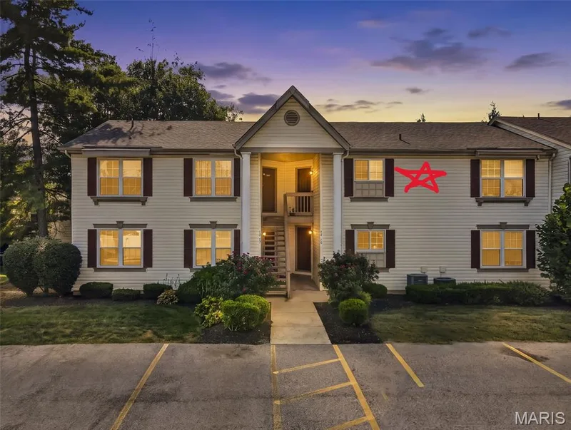 Front Elevation at Dusk — 74 Sugar Glen Court #6, St Peters, MO 63376