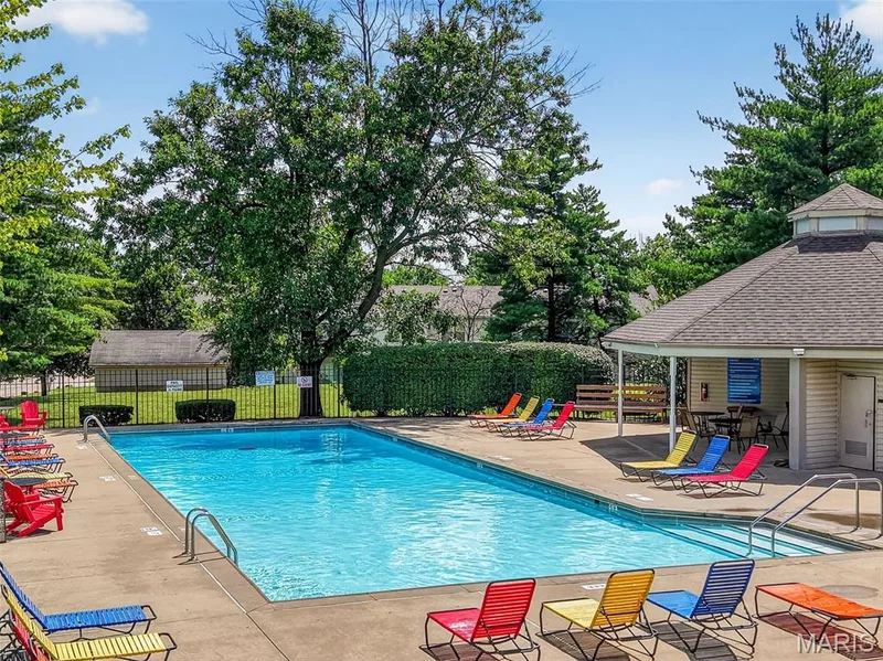 Aerial View of the Neighborhood Pool — 74 Sugar Glen Court #6, St Peters, MO 63376