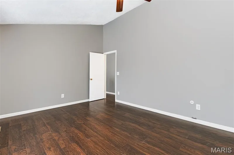 Wood-finish flooring with a neutral paint palette and white trim — 1314 Warrior Song Way, O'Fallon, MO 63366
