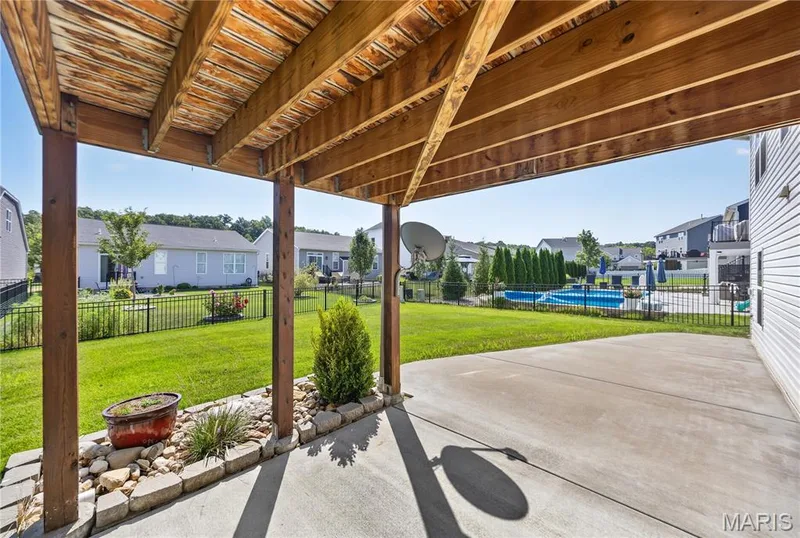 Back yard patio — 619 Wilmer Meadow Drive, Wentzville, MO 63385