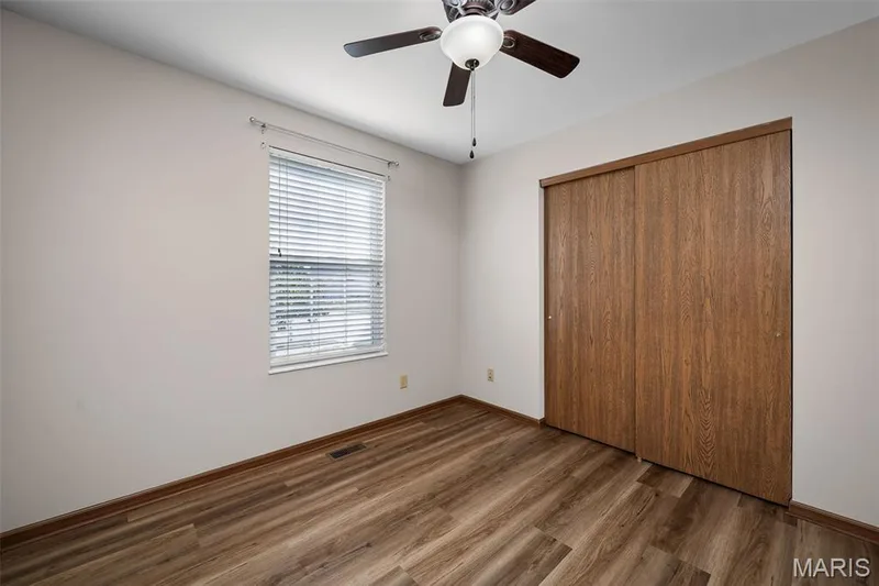 Bedroom 2 with ceiling fan — 86 Sun Haven Court, Wentzville, MO 63385