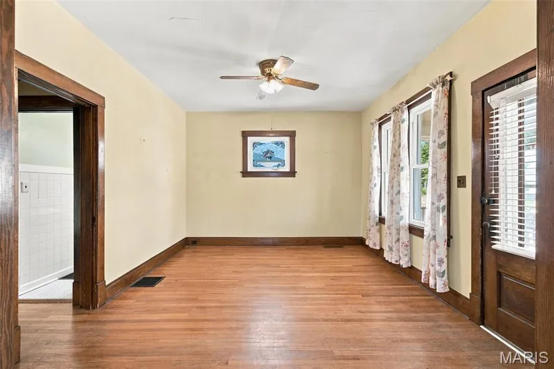 Living room with wood floors — 201 Perry Street, St Charles, MO 63301