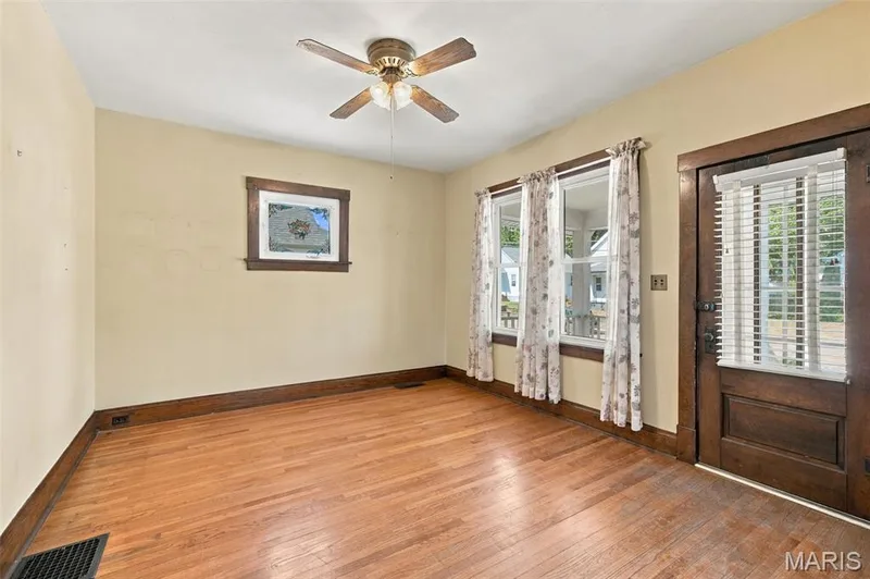 Living room with wood floors — 201 Perry Street, St Charles, MO 63301