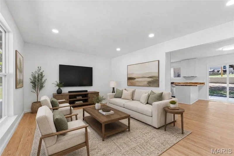Virtually staged front room — 18 Craigwood Drive, St Peters, MO 63376