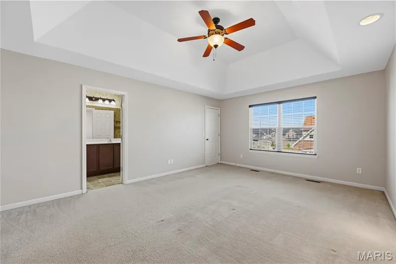 Coffered Ceiling in Primary Bedroom Suite — 1700 Coupru Court, St Peters, MO 63376