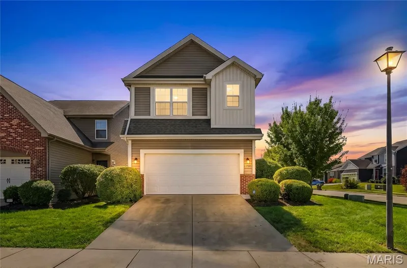 Front Elevation at Dusk — 1700 Coupru Court, St Peters, MO 63376