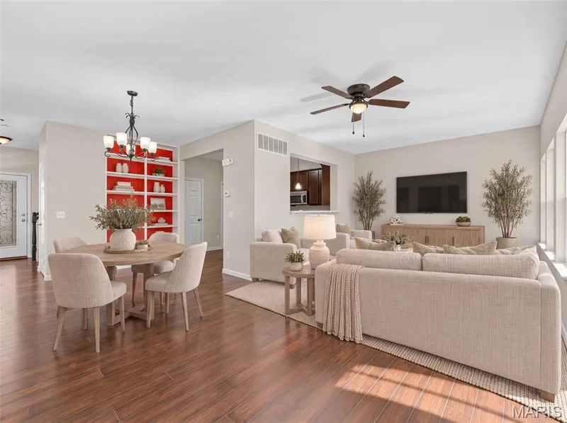 Virtually staged picture of the main living area — 1700 Coupru Court, St Peters, MO 63376