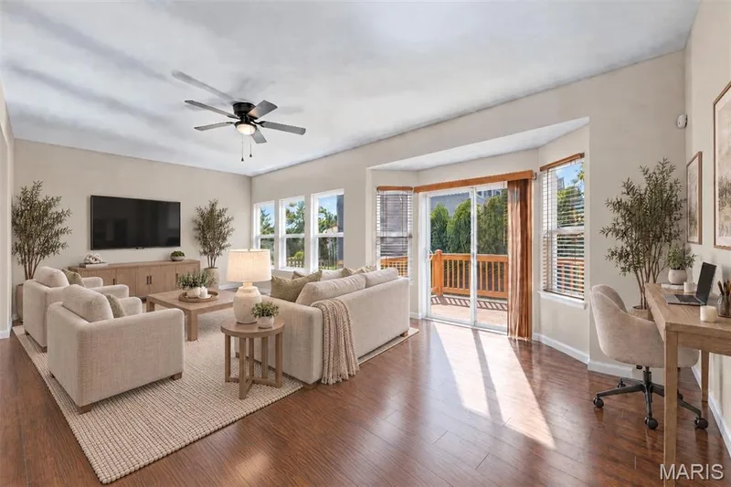 Virtually staged picture of the main living area — 1700 Coupru Court, St Peters, MO 63376