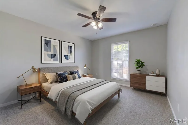Virtual staging to show how large the bedroom is — 1524 Surrey Lane #D, St Charles, MO 63304