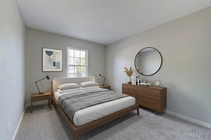 Virtual staging to show how large the 2nd bedroom is — 1524 Surrey Lane #D, St Charles, MO 63304