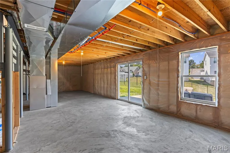 Unfinished walk-out basement with full bath rough-in. — 211 Brookview Way Court, O'Fallon, MO 63366