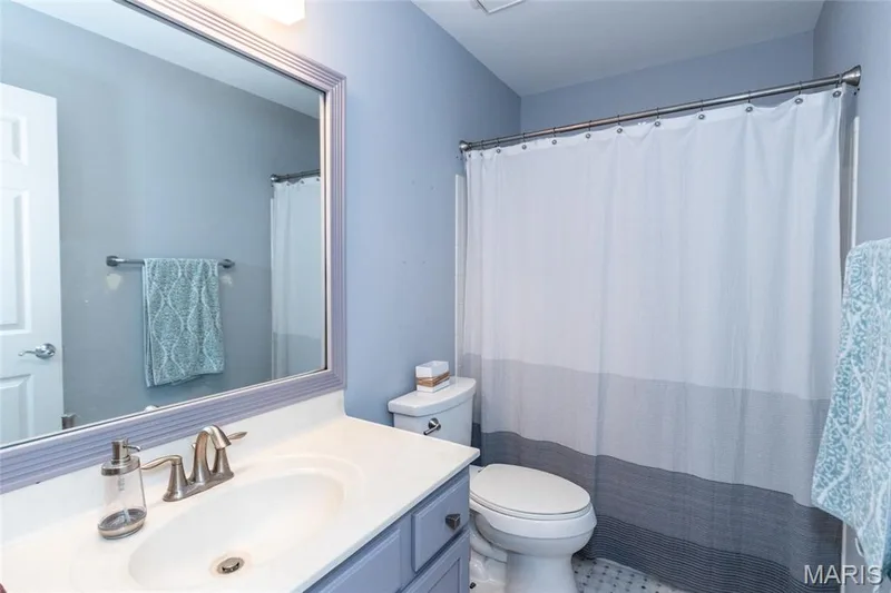 Top Level Full Bathroom — 332 Golden Cherry Drive, Grover, MO 63040