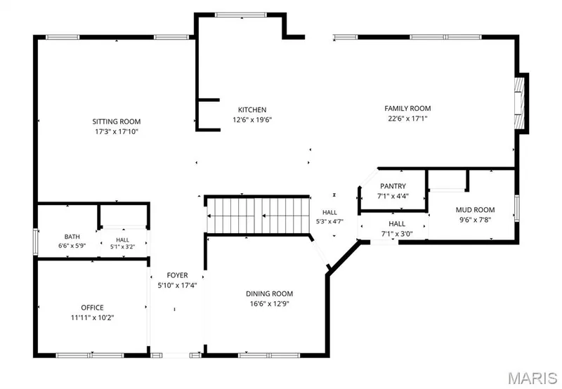 Main Level Floor Plan — 221 Oakhurst Circle, O'Fallon, MO 63367