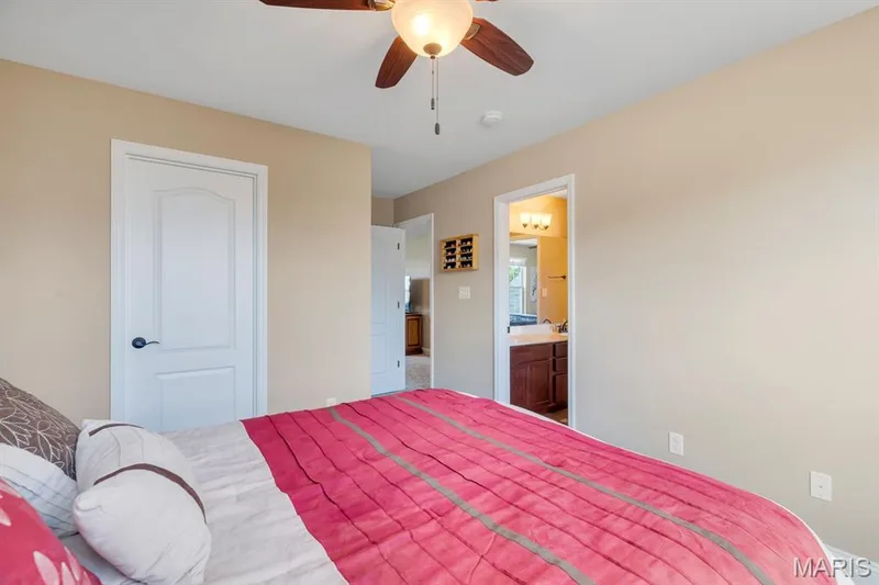 Carpet & View of Connecting Bathroom — 221 Oakhurst Circle, O'Fallon, MO 63367