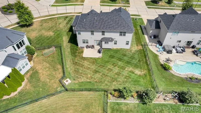 Backyard Aerial View — 221 Oakhurst Circle, O'Fallon, MO 63367