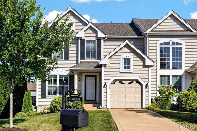 Siding exterior with multiple gables and a covered entry — 29 Edenshire Court #69B, Dardenne Prairie, MO 63368