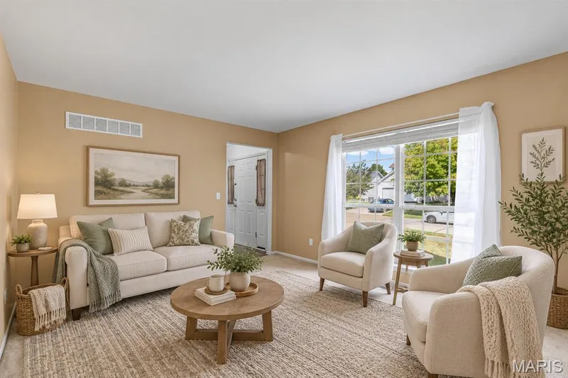 virtually staged sitting room — 204 Boulder Point Drive, St Peters, MO 63376