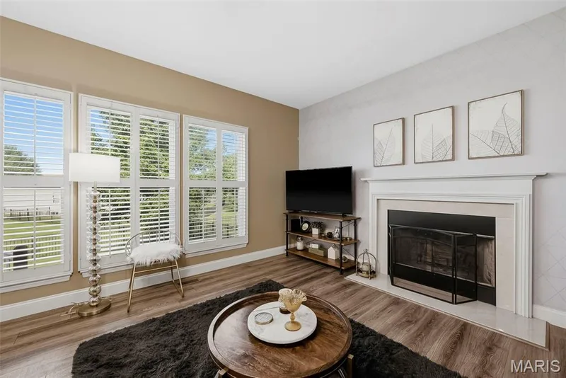 Cozy wood burning fireplace — 513 Country Chase Drive, Lake St. Louis, MO 63367
